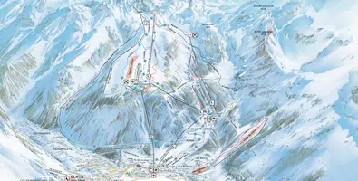 Plan des pistes de ski alpin